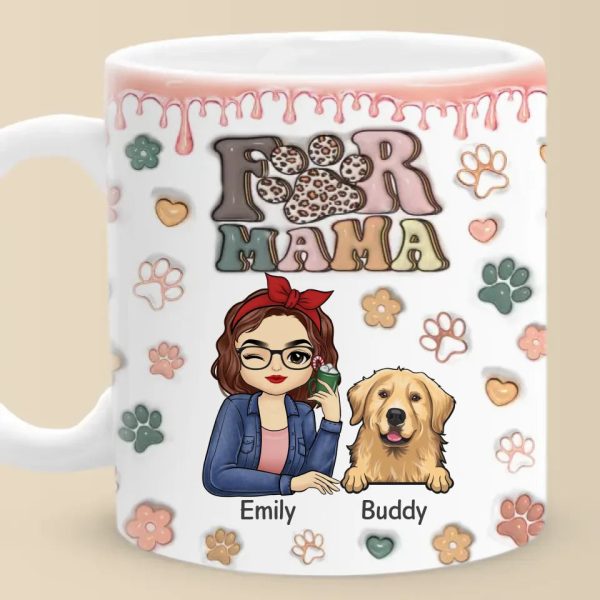 Happiness Is Being Chosen By A Pet - Dog & Cat Personalized Custom 3D Inflated Effect Printed Mug - Christmas Gift For Pet Owners, Pet Lovers