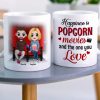 Happiness Is Popcorn Movies And The One You, Couple Cinema White Mug
