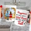 Happiness Starts With A Wet Nose, Personalized Mug, Gift For Couple