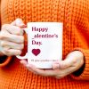 Happy Alentine's Day Heart Design - Personalized Custom Coffee Mug - CPL132_MG