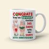 Happy Anniversary, Personalized Coffee Mug, Santa Gifts For Old Couple