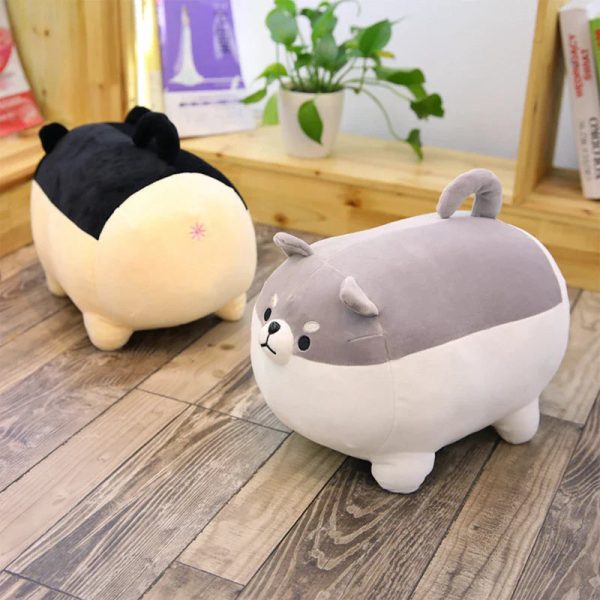 Happy Corgi Plush Dog Pillow Soft Stuffed Toy Gift