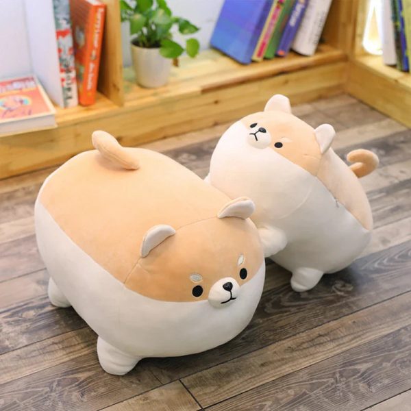 Happy Corgi Plush Dog Pillow Soft Stuffed Toy Gift