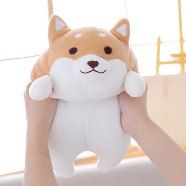 Happy Corgi Plush Dog Pillow Soft Stuffed Toy Gift