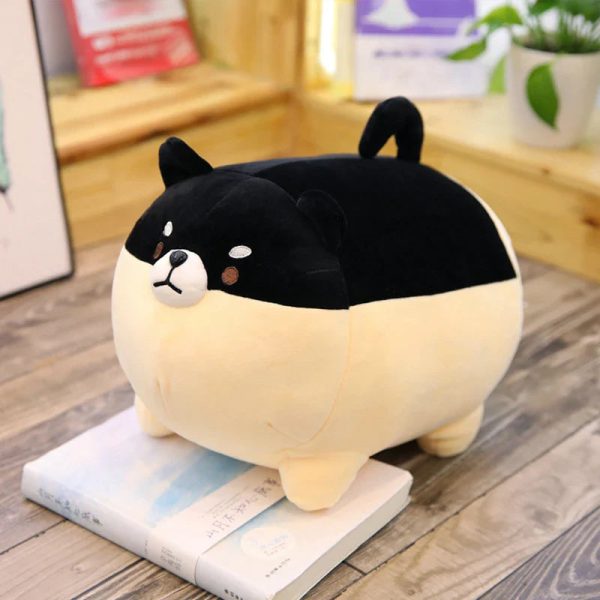 Happy Corgi Plush Dog Pillow Soft Stuffed Toy Gift