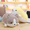Happy Corgi Plush Dog Pillow Soft Stuffed Toy Gift