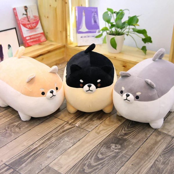 Happy Corgi Plush Dog Pillow Soft Stuffed Toy Gift