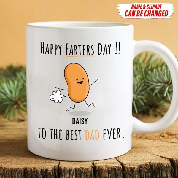 Happy Farter's Day To The Best Dad Ever Family Coffee Mug, HN590