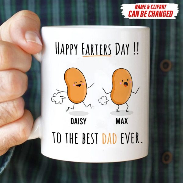 Happy Farter's Day To The Best Dad Ever Family Coffee Mug, HN590