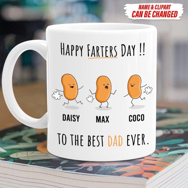 Happy Farter's Day To The Best Dad Ever Family Coffee Mug, HN590