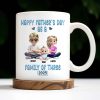Happy Father's Day As A Family Of Three, Hearts And Family Design - Personalized Custom Coffee Mug - DAD107_MG