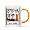 Happy Father's Day Best Cat Dad Cartoon Funny Style Cats Personalized Mug