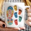 Happy Father's Day Dad Footprints Personalized 3D Inflated Printed Mug