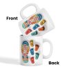 Happy Father's Day Dad Footprints Personalized 3D Inflated Printed Mug