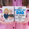 Happy Father's Day Dad You Freakin' Rule - Personalized White Mug - Gift for Dad - Family Guys