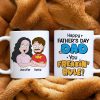 Happy Father's Day Dad You Freakin' Rule!, Personalized White Mug, Gift For Dad, Father's Day Gift