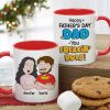 Happy Father's Day Dad You Freakin' Rule!, Personalized White Mug, Gift For Dad, Father's Day Gift