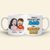 Happy Father's Day Dad You Freakin' Rule!, Personalized White Mug, Gift For Dad, Father's Day Gift