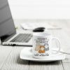 Happy Father's Day From Your Favorite Unemployed Freeloader, Funny Personalized Mug For Cat Dads