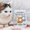 Happy Father's Day From Your Favorite Unemployed Freeloader, Funny Personalized Mug For Cat Dads