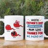 Happy Father's Day, Funny Personalized Coffee Mug White Mug, Gift For Dad Mom