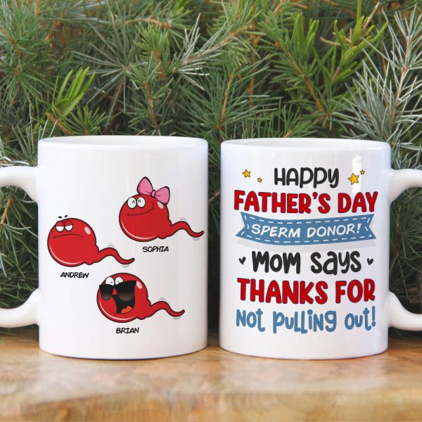 Happy Father's Day, Funny Personalized Coffee Mug White Mug, Gift For Dad Mom