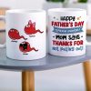 Happy Father's Day, Funny Personalized Coffee Mug White Mug, Gift For Dad Mom