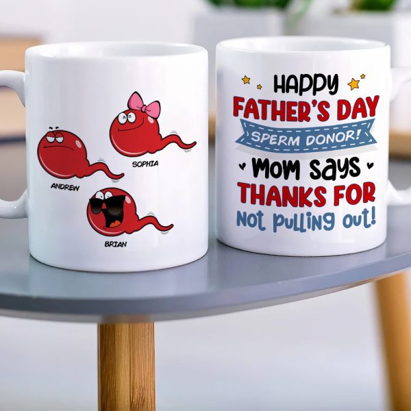 Happy Father's Day, Funny Personalized Coffee Mug White Mug, Gift For Dad Mom