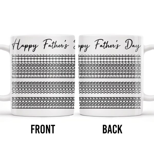 Happy Father's Day Geometric Patterns - Personalized Custom Coffee Mug - DAD216_MG