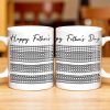 Happy Father's Day Geometric Patterns - Personalized Custom Coffee Mug - DAD216_MG