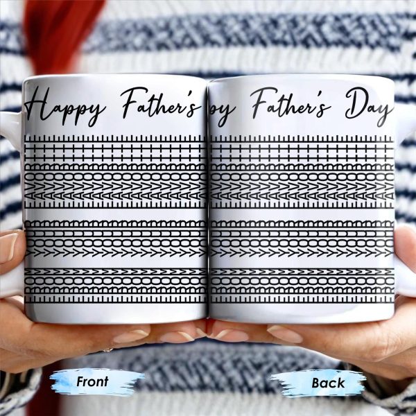 Happy Father's Day Geometric Patterns - Personalized Custom Coffee Mug - DAD216_MG