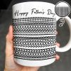 Happy Father's Day Geometric Patterns - Personalized Custom Coffee Mug - DAD216_MG