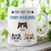 Happy Father's Day Human Servant - Gift for Dad, Funny Personalized Cat Dad Mug