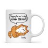 Happy Father's Day Human Servant Naughty Cats Personalized Mug