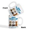 Happy Father's Day Human Servant Personalized Mug, Cute Cartoon Cats, Unique Father's Day Gift for Cat Dads
