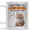 Happy Father's Day Human Servant, Your Tiny Furry Overlord - Personalized Custom Coffee Mug - CAT034_MG