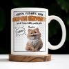 Happy Father's Day Human Servant, Your Tiny Furry Overlord - Personalized Custom Coffee Mug - CAT034_MG