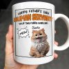 Happy Father's Day Human Servant, Your Tiny Furry Overlord - Personalized Custom Coffee Mug - CAT034_MG