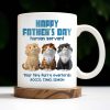 Happy Father's Day Human Servant, Your Tiny Furry Overlords, Cats - Personalized Custom Coffee Mug - CAT033_MG