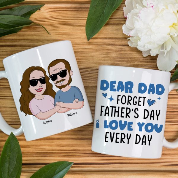 Happy Father's Day I Love You 10ACQN020523 Funny Personalized White Mug Gift for Dad