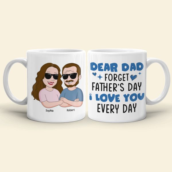 Happy Father's Day I Love You 10ACQN020523 Funny Personalized White Mug Gift for Dad