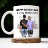 Happy Father's Day To My Dearest Son, Love And Devotion, Hearts And Cityscape - Personalized Custom Coffee Mug - SON034_MG