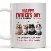 Happy Father's Day To Our Purrfect Cat Dad, Cats And Hearts - Personalized Custom Coffee Mug - DAD141_MG