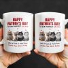 Happy Father's Day To Our Purrfect Cat Dad, Cats And Hearts - Personalized Custom Coffee Mug - DAD141_MG