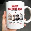 Happy Father's Day To Our Purrfect Cat Dad, Cats And Hearts - Personalized Custom Coffee Mug - DAD141_MG