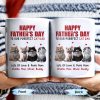 Happy Father's Day To Our Purrfect Cat Dad, Cats And Hearts - Personalized Custom Coffee Mug - DAD141_MG