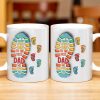 Happy Father's Day To The Best Dad We Love You, Footprints and Letters - Personalized Custom Coffee Mug - DAD038_MG