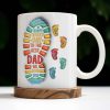 Happy Father's Day To The Best Dad We Love You, Footprints and Letters - Personalized Custom Coffee Mug - DAD038_MG
