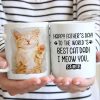 Happy Father's day To The World's Best Dog/Cat Dad - Gift for Dad, Funny Personalized Cat Mug