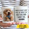 Happy Father's day To The World's Best Dog/Cat Dad - Gift for Dad, Funny Personalized Cat Mug